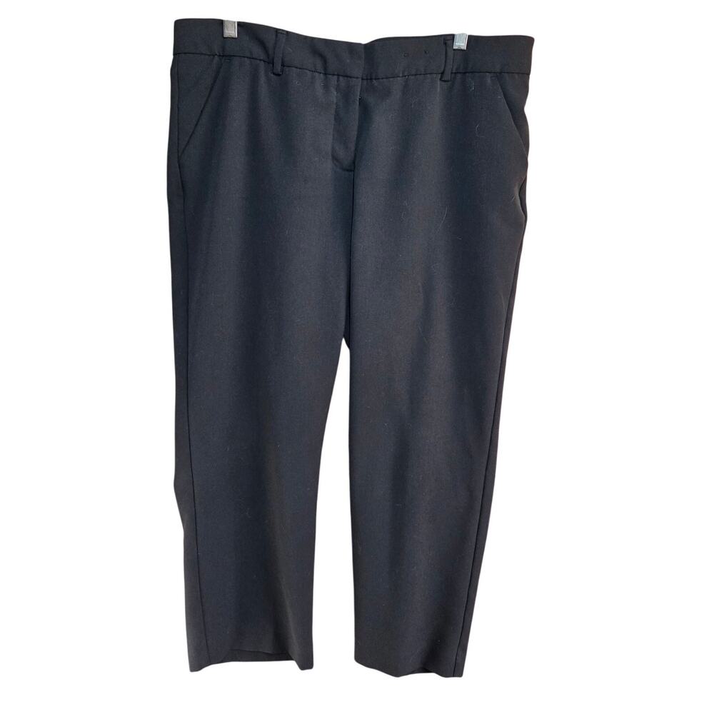 Black Flat Front Dress Pants with pockets Size 14
